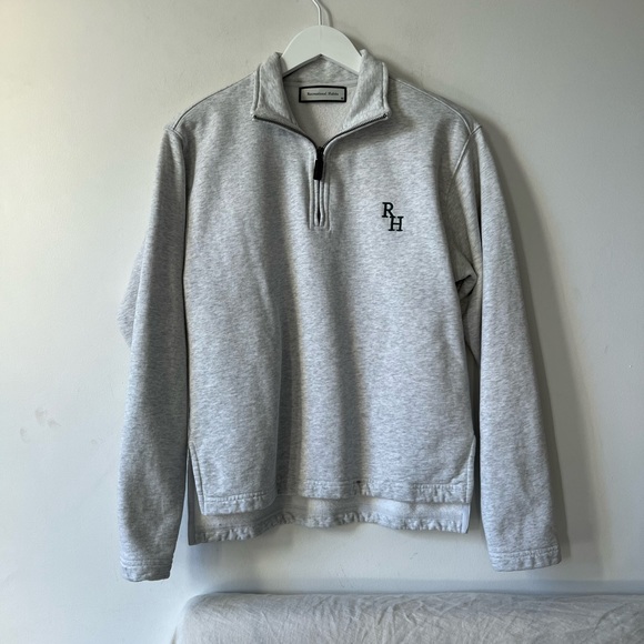 RECREATIONAL HABITS Gray Quarter Zip XS - Picture 5 of 8